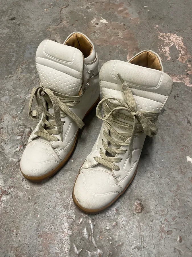 Maison Margiela High Leather White Shoes (38eu/us5.5) PAtVSNv 2