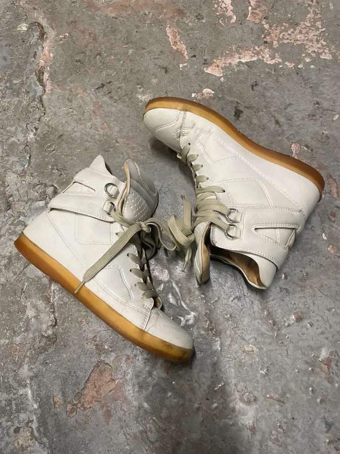Maison Margiela High Leather White Shoes (38eu/us5.5) PAtVSNv 5