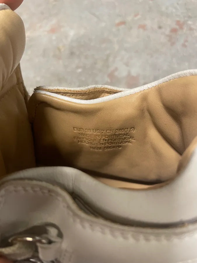 Maison Margiela High Leather White Shoes (38eu/us5.5) PAtVSNv 8
