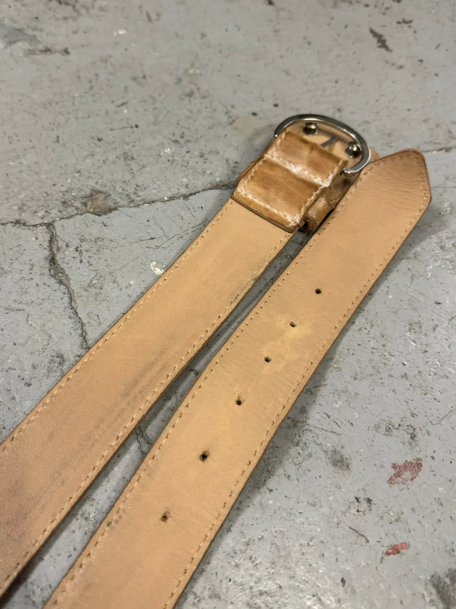 Maison Margiela H&M Beige Cow-Boy Leather Belt boJwxII 5