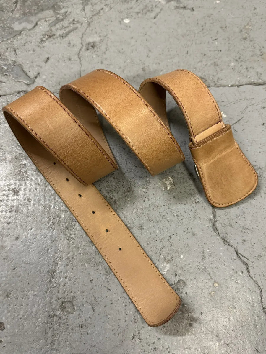 Maison Margiela H&M Beige Cow-Boy Leather Belt boJwxII 6