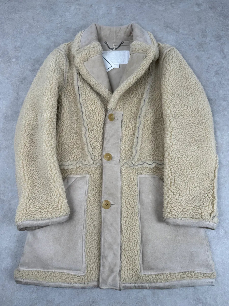 AW2000 Maison Margiela H&M Beige Re-edition Shearling Jacket yPRmIds 2