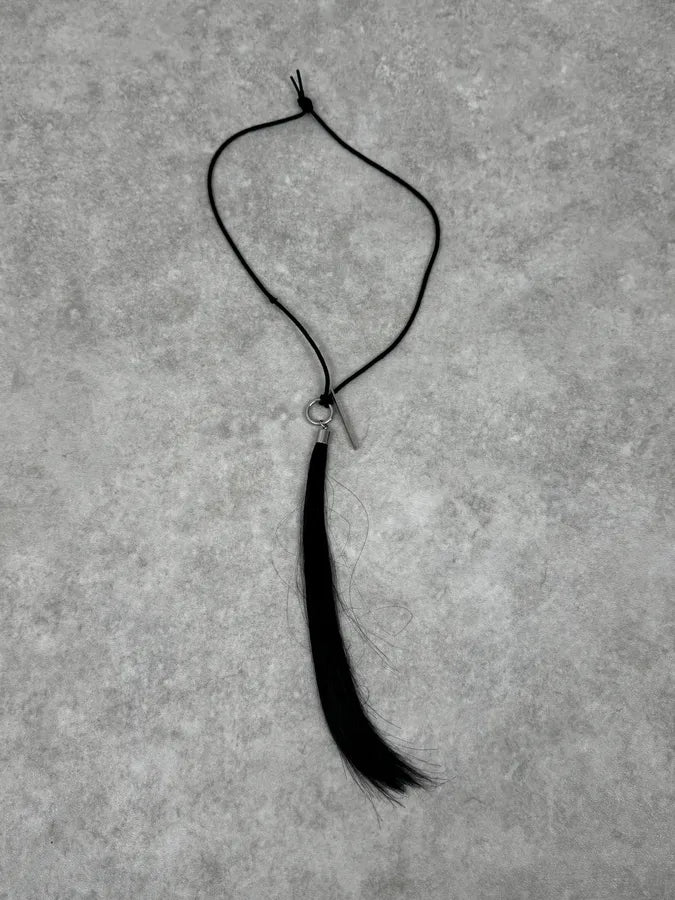 Maison Margiela H&M Black Hair Pendant Necklace XJuQNqk 0