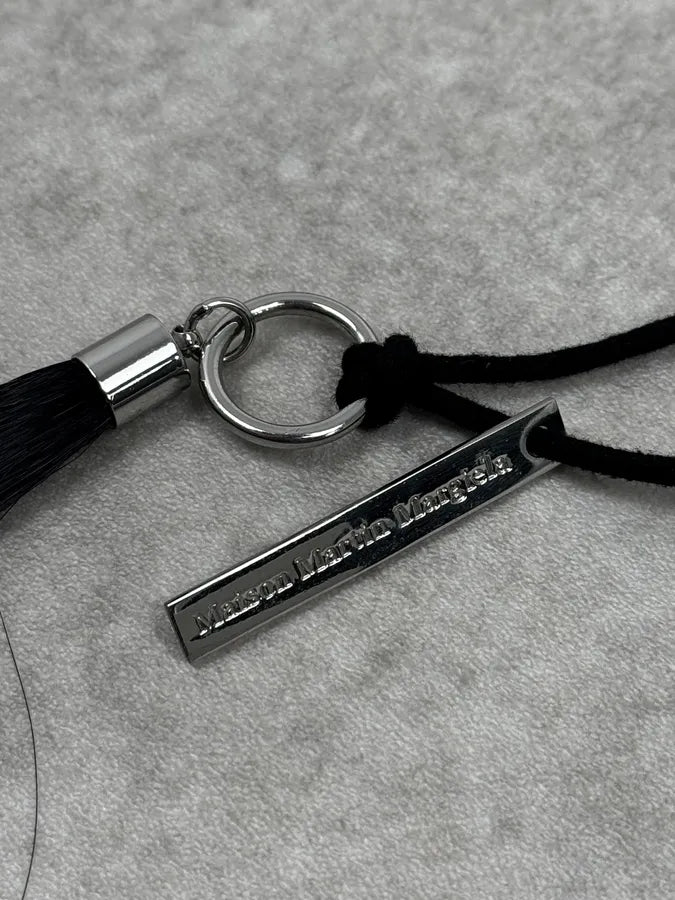 Maison Margiela H&M Black Hair Pendant Necklace XJuQNqk 3