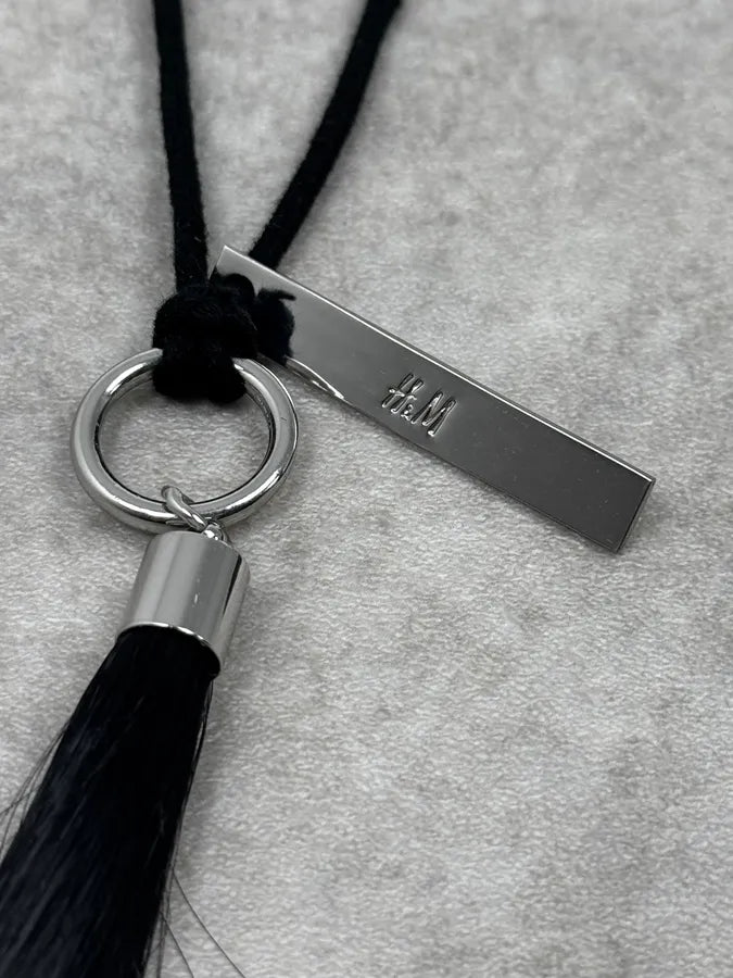 Maison Margiela H&M Black Hair Pendant Necklace XJuQNqk 2