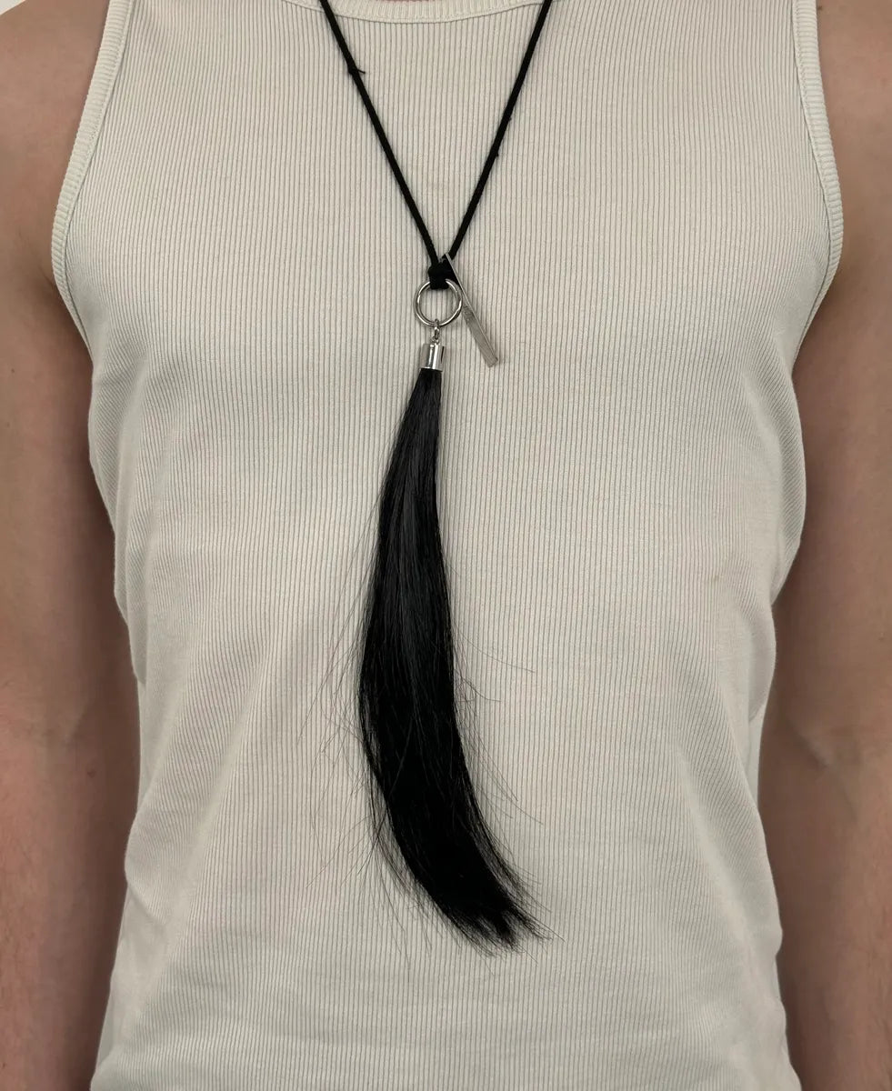 Maison Margiela H&M Black Hair Pendant Necklace XJuQNqk 1