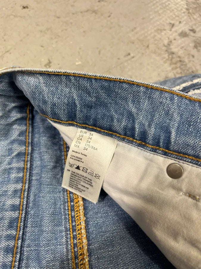 Maison Margiela H&M Blue Distressed Inside Out Denim Jeans KFuBnQp 10