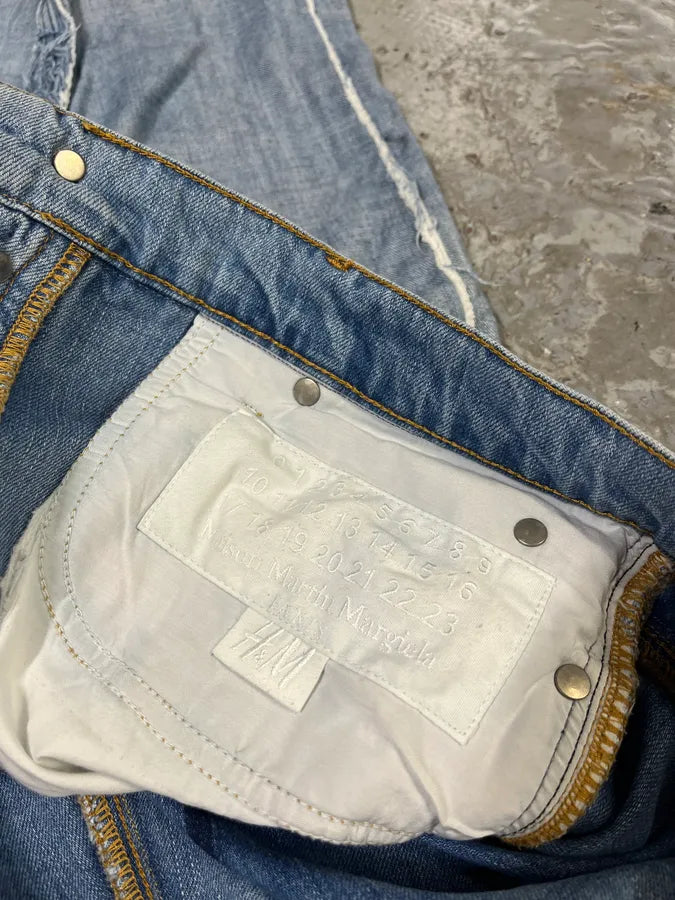 Maison Margiela H&M Blue Distressed Inside Out Denim Jeans KFuBnQp 11