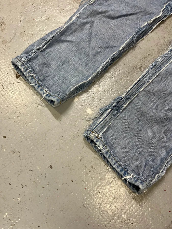 Maison Margiela H&M Blue Distressed Inside Out Denim Jeans KFuBnQp 6