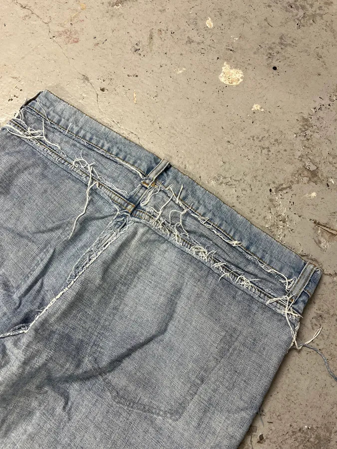 Maison Margiela H&M Blue Distressed Inside Out Denim Jeans KFuBnQp 8