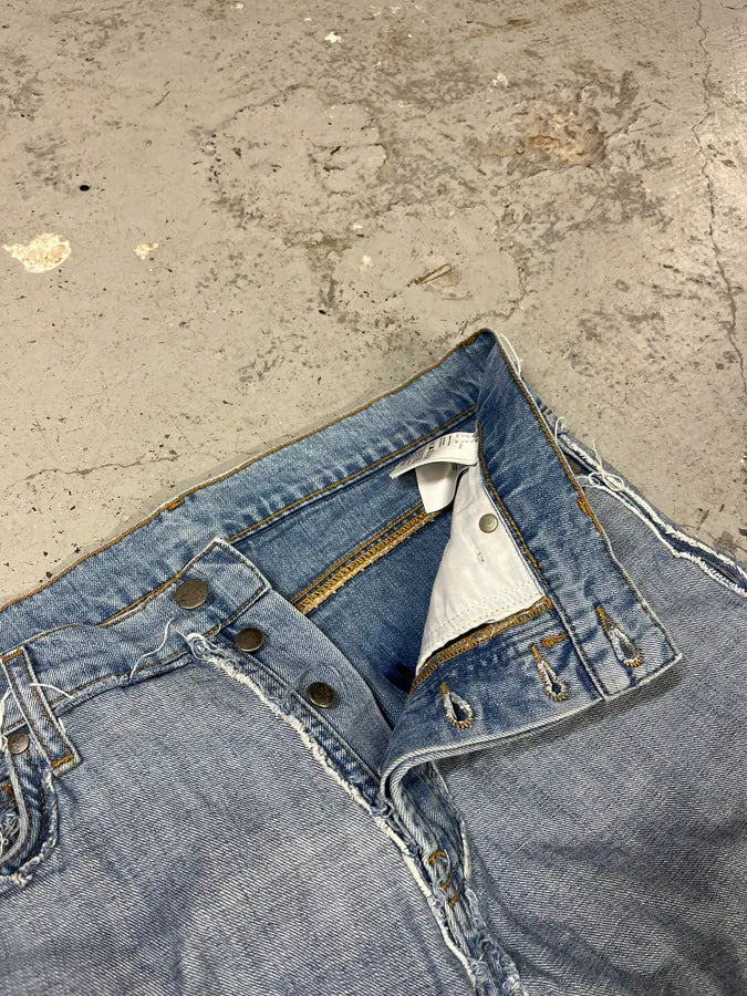 Maison Margiela H&M Blue Distressed Inside Out Denim Jeans KFuBnQp 9