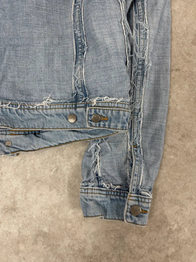 Maison Margiela H&M Blue Distressed Re-Edition Denim Jacket YCsenzZ 8
