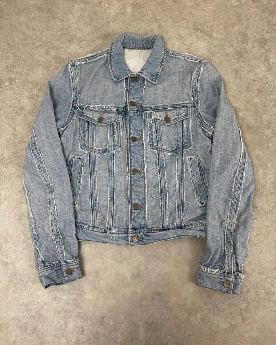 Maison Margiela H&M Blue Distressed Re-Edition Denim Jacket YCsenzZ 2
