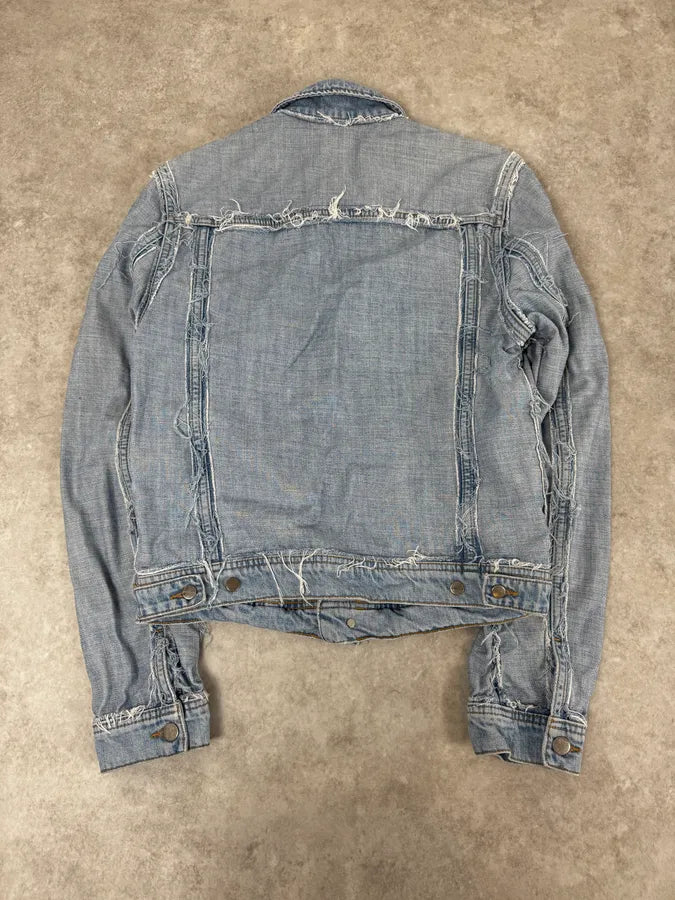 Maison Margiela H&M Blue Distressed Re-Edition Denim Jacket YCsenzZ 3