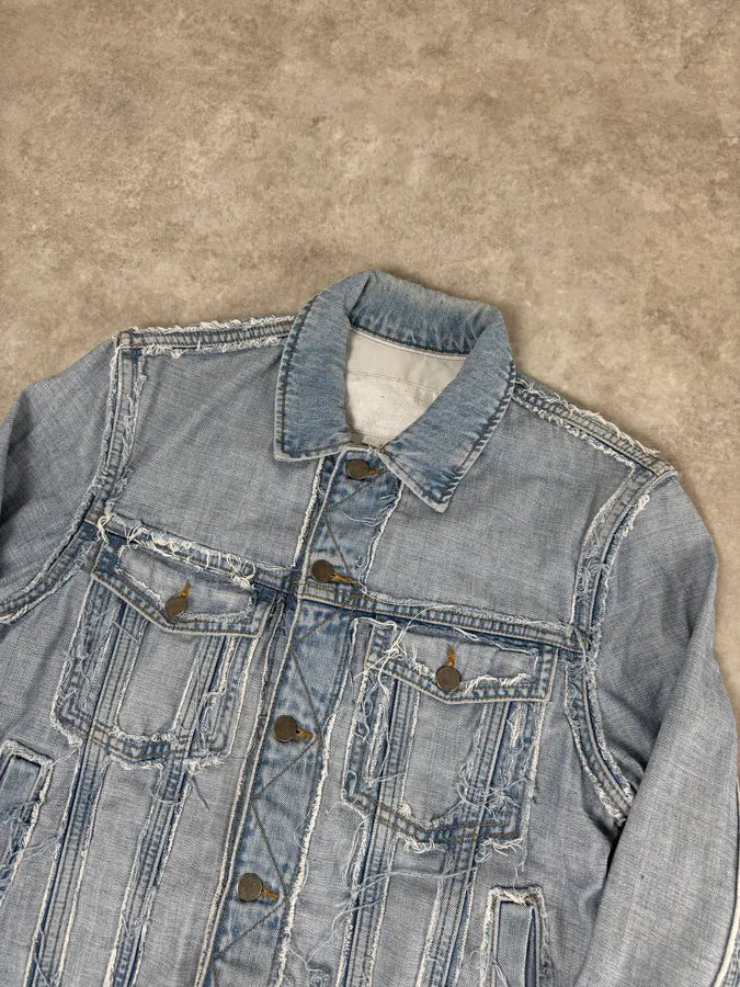 Maison Margiela H&M Blue Distressed Re-Edition Denim Jacket YCsenzZ 4