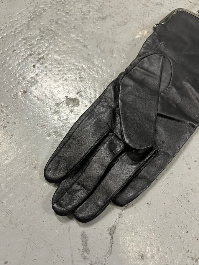 Maison Margiela H&M Glove Coin Purse Black Leather JcLfkOA 2