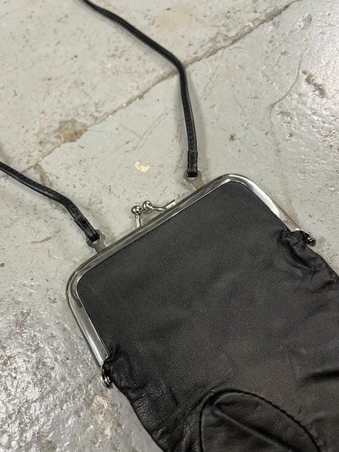 Maison Margiela H&M Glove Coin Purse Black Leather JcLfkOA 3