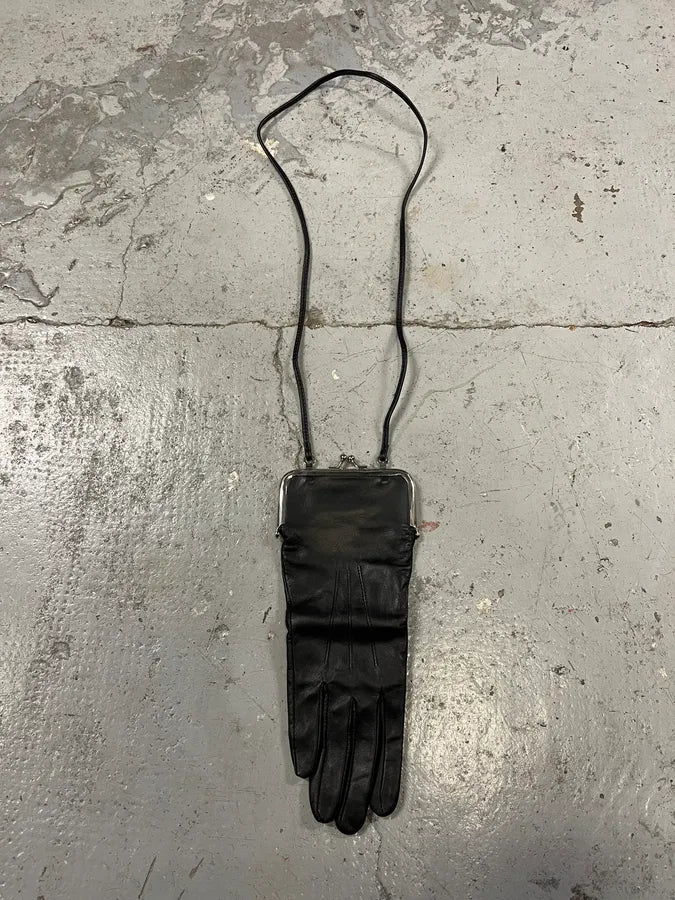 Maison Margiela H&M Glove Coin Purse Black Leather JcLfkOA 5