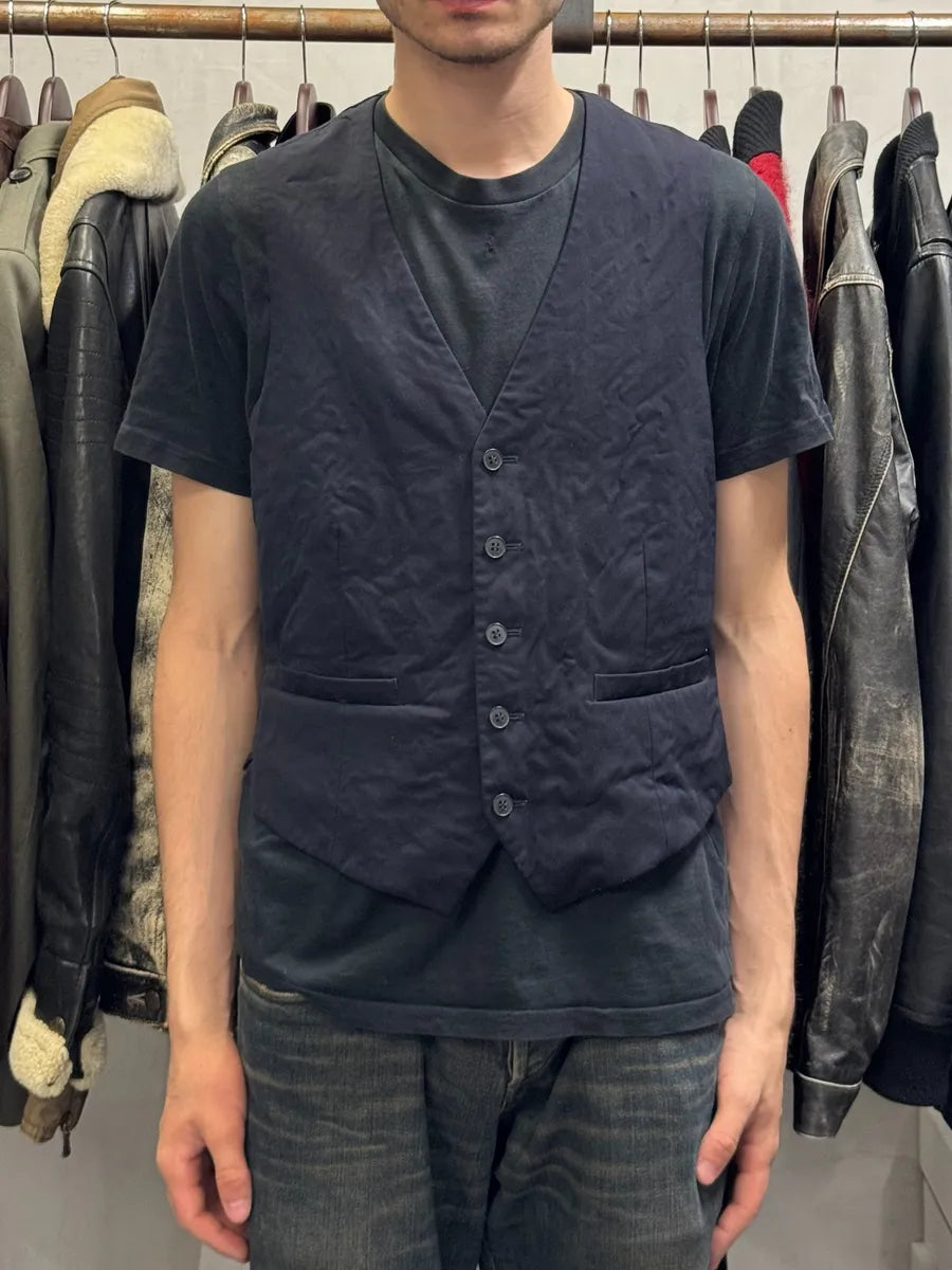 Maison Margiela H&M Navy Waistcoat Vest GzIUjcN 1