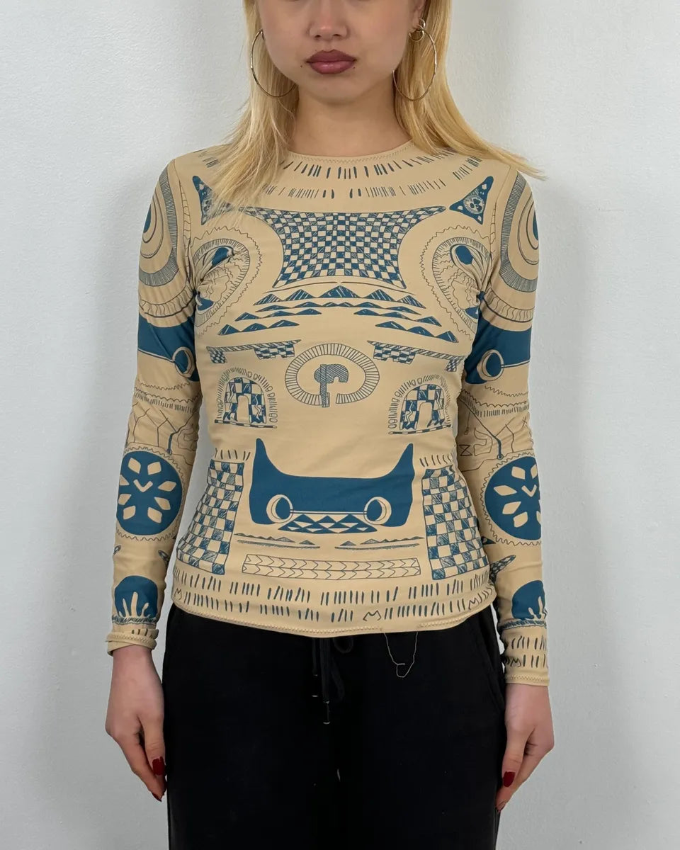 Maison Margiela H&M Tatoo Mesh Top MNNHenx 0