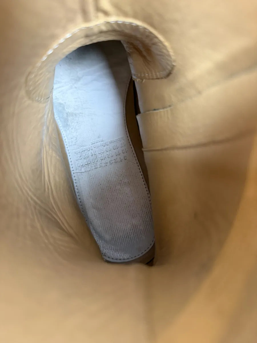 Maison Margiela H&M White Painted Effect Leather Boots mUFiQoG 9