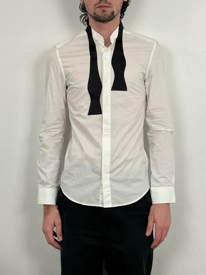 Maison Margiela H&M White Trompe L’oeil Tie Shirt XMBovGE 1