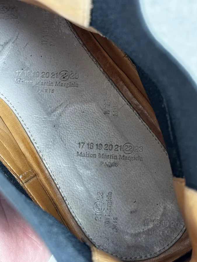 Maison Margiela Hybrid Black British Checkered Leather Boots ZnkBfZd 6