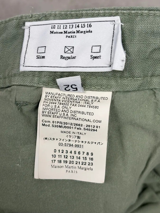 SS2012 Maison Margiela Green Minimalist Shorts JhVntnq 11