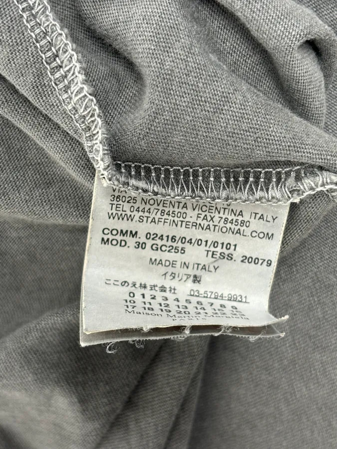AW2001 Maison Margiela Grey Signature Sleeveless T-Shirt QoeQJbx 9