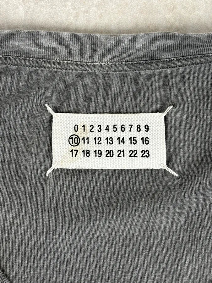 AW2001 Maison Margiela Grey Signature Sleeveless T-Shirt QoeQJbx 8