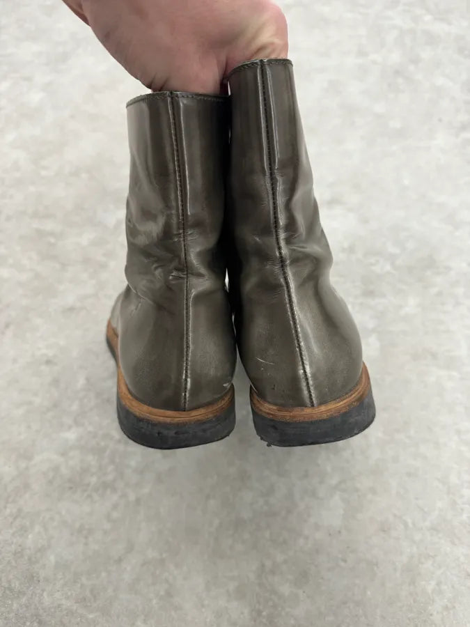 Maison Margiela Khaki Green Patent Leather Boots iCOJDQO 3