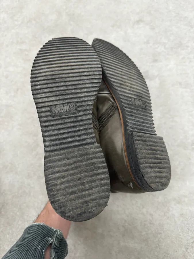 Maison Margiela Khaki Green Patent Leather Boots iCOJDQO 4