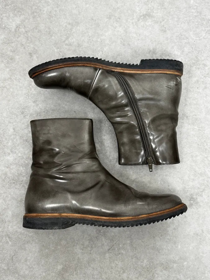 Maison Margiela Khaki Green Patent Leather Boots iCOJDQO 1