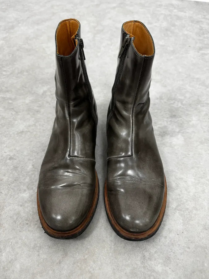 Maison Margiela Khaki Green Patent Leather Boots iCOJDQO 2