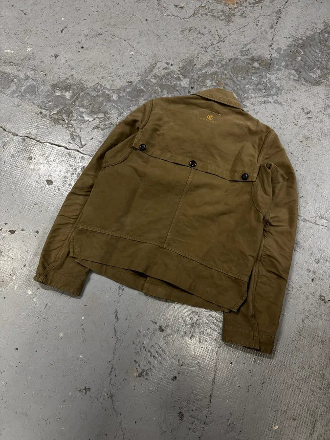 2000s Maison Margiela Green Beige Military Buttoned Jacket nqKFydF 3