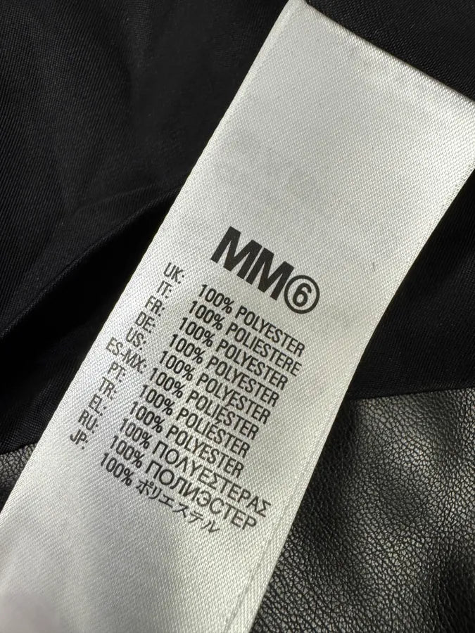 Maison Margiela MM6 5-Zip Biker Black Faux Leathet Jacket (XS) 14