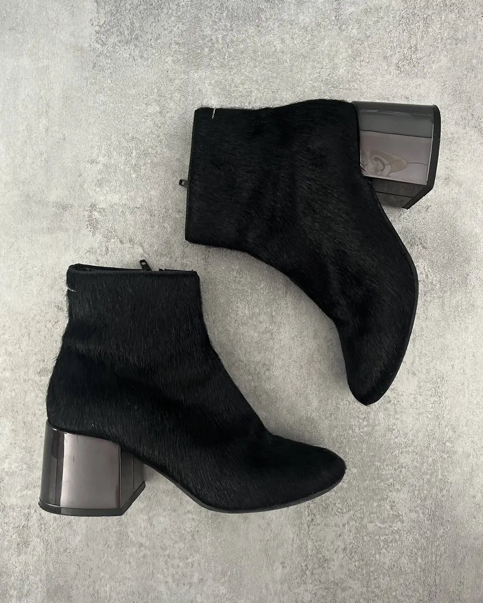 Maison Margiela MM6 Black Fur Boots qamxAaL 0