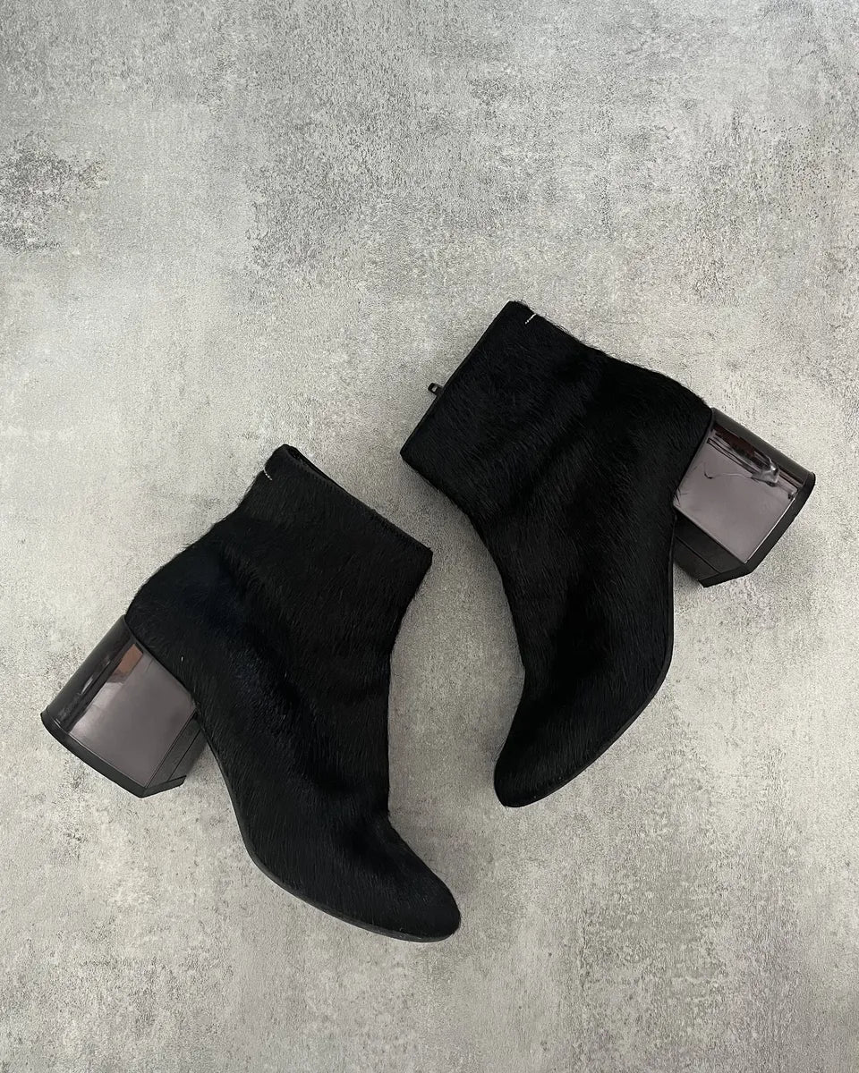 Maison Margiela MM6 Black Fur Boots qamxAaL 5