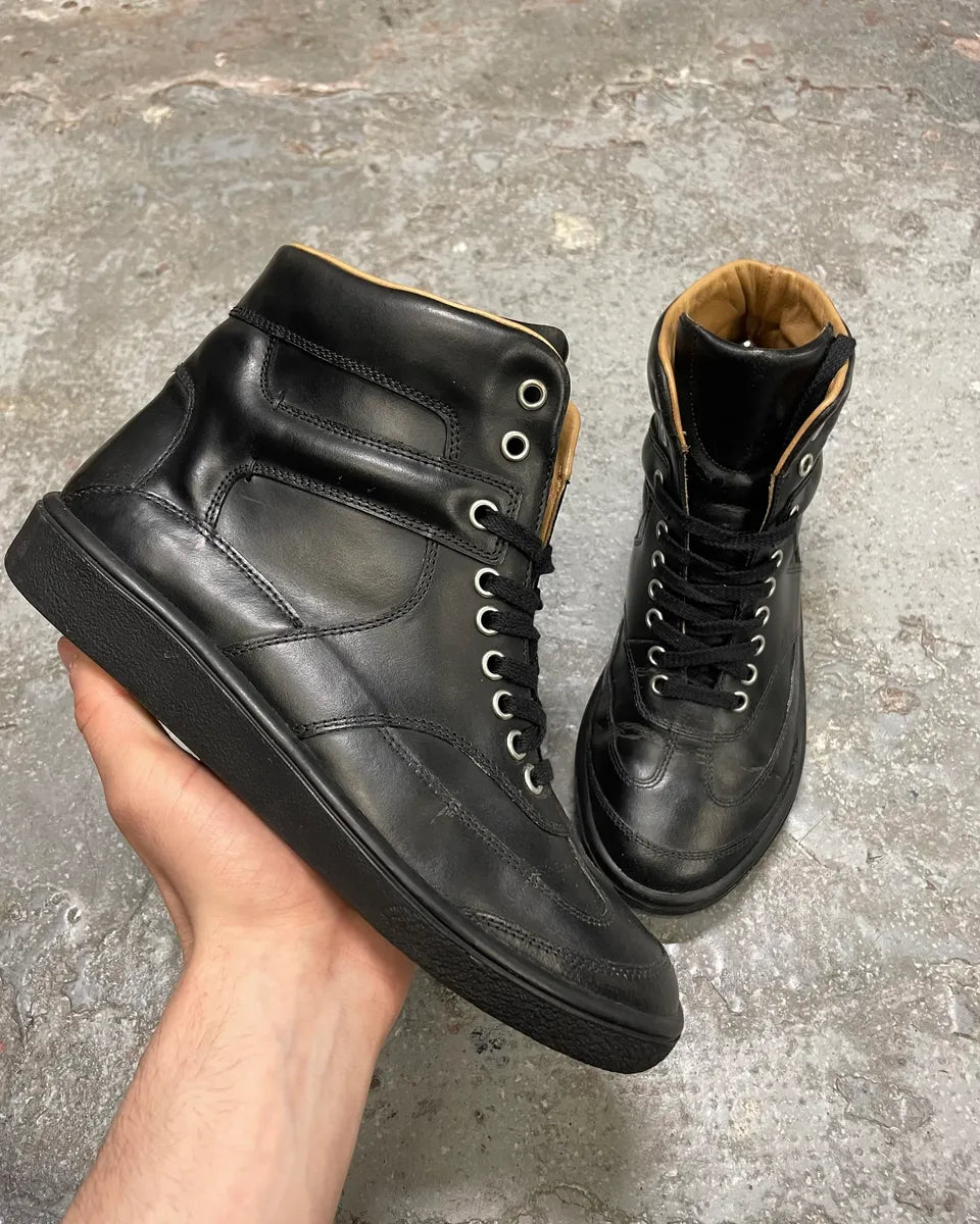 Maison Margiela MM6 Black High Pure Leather Boots XvUhjjg 0