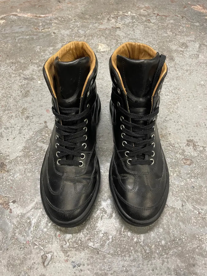 Maison Margiela MM6 Black High Pure Leather Boots XvUhjjg 1
