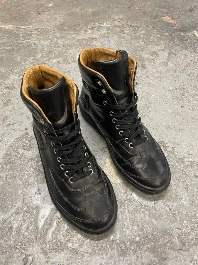 Maison Margiela MM6 Black High Pure Leather Boots XvUhjjg 3