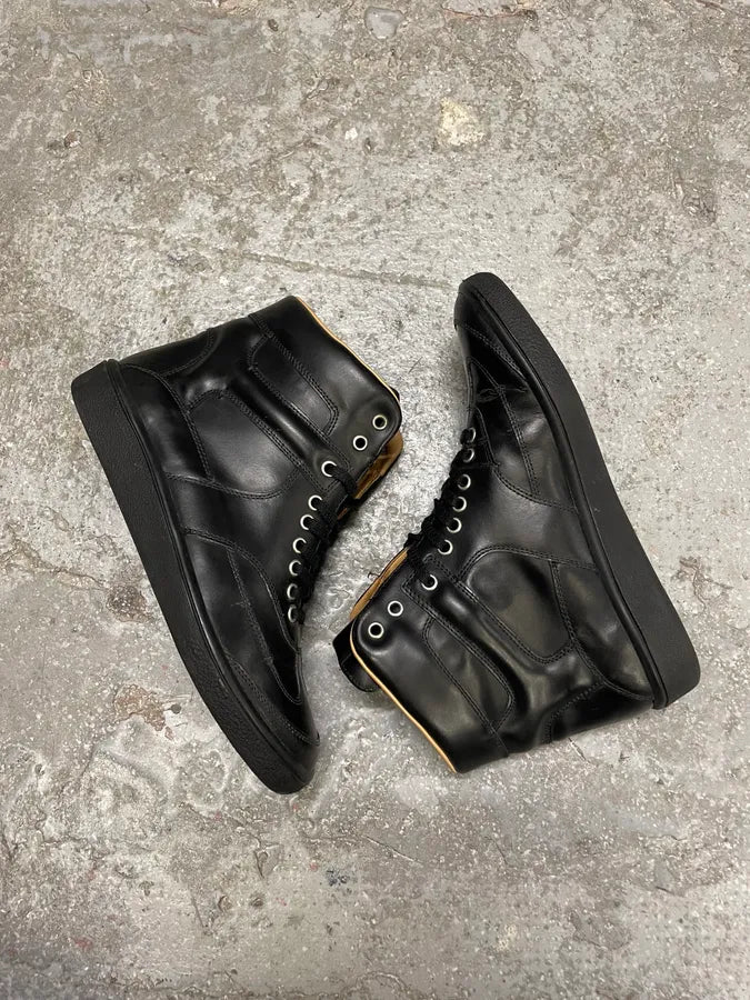 Maison Margiela MM6 Black High Pure Leather Boots XvUhjjg 5