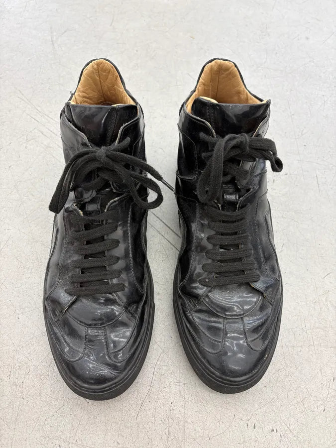 Maison Margiela MM6 Black Patchwork Leather Sneakers HzUJQKZ 1