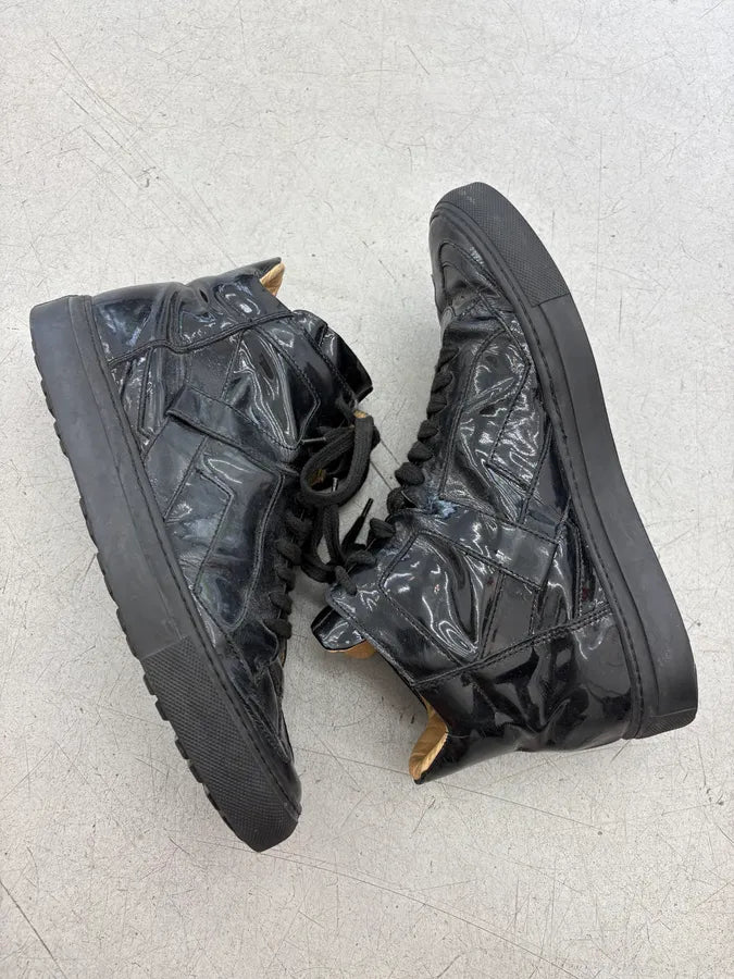 Maison Margiela MM6 Black Patchwork Leather Sneakers HzUJQKZ 5
