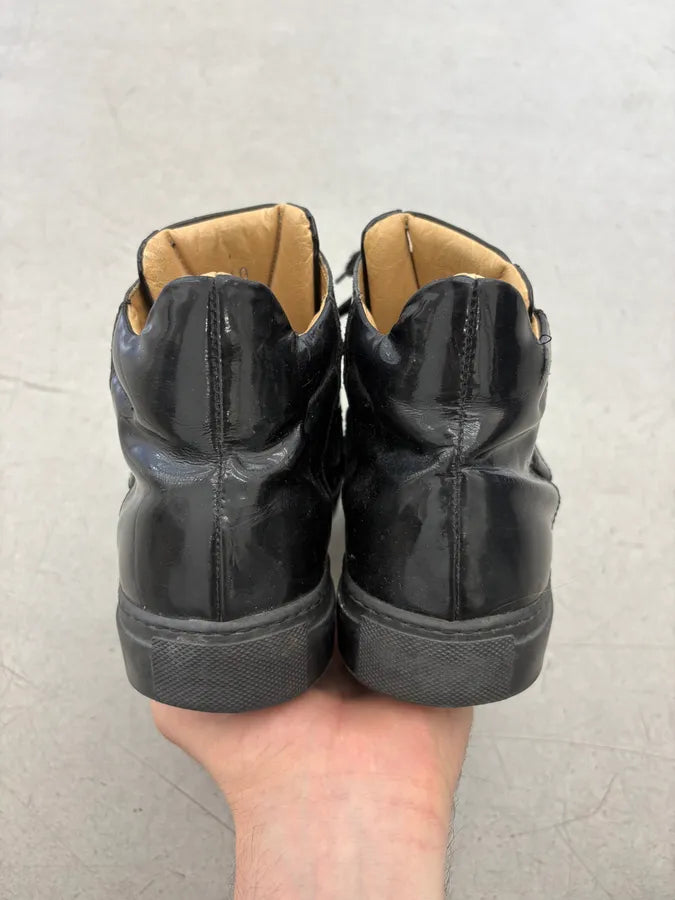 Maison Margiela MM6 Black Patchwork Leather Sneakers HzUJQKZ 7