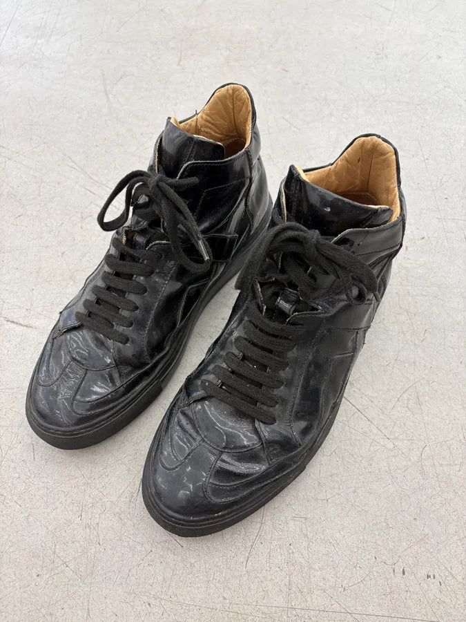 Maison Margiela MM6 Black Patchwork Leather Sneakers HzUJQKZ 2