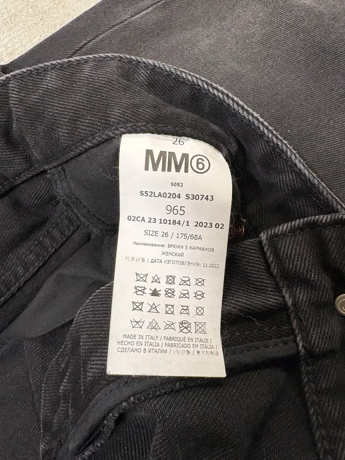 Maison Margiela MM6 Black Raw Denim Jeans xCZDttF 12