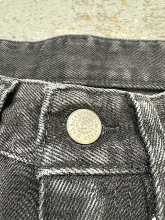 Maison Margiela MM6 Black Raw Denim Jeans xCZDttF 9