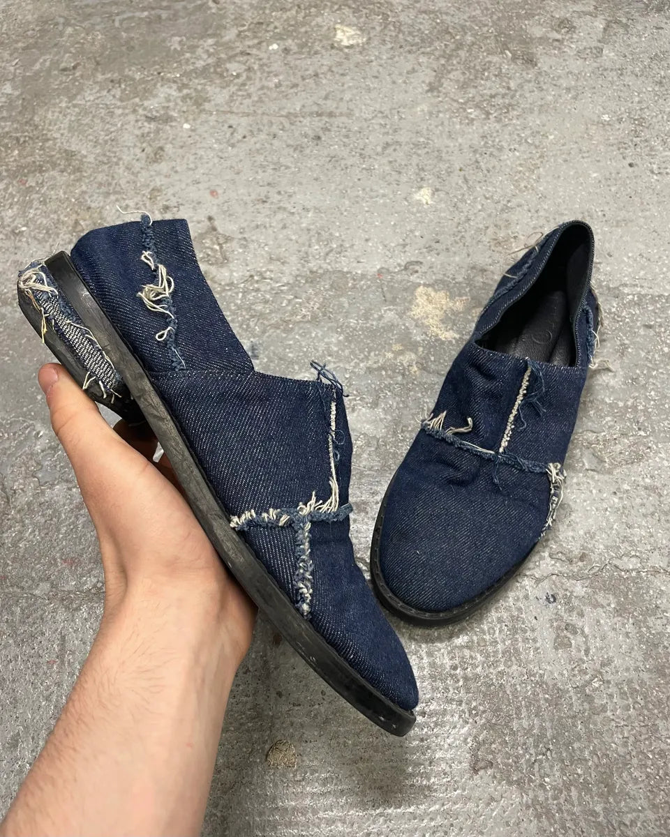 Maison Margiela MM6 Blue Denim Jeans Derbys Shoes PcScvcX 0
