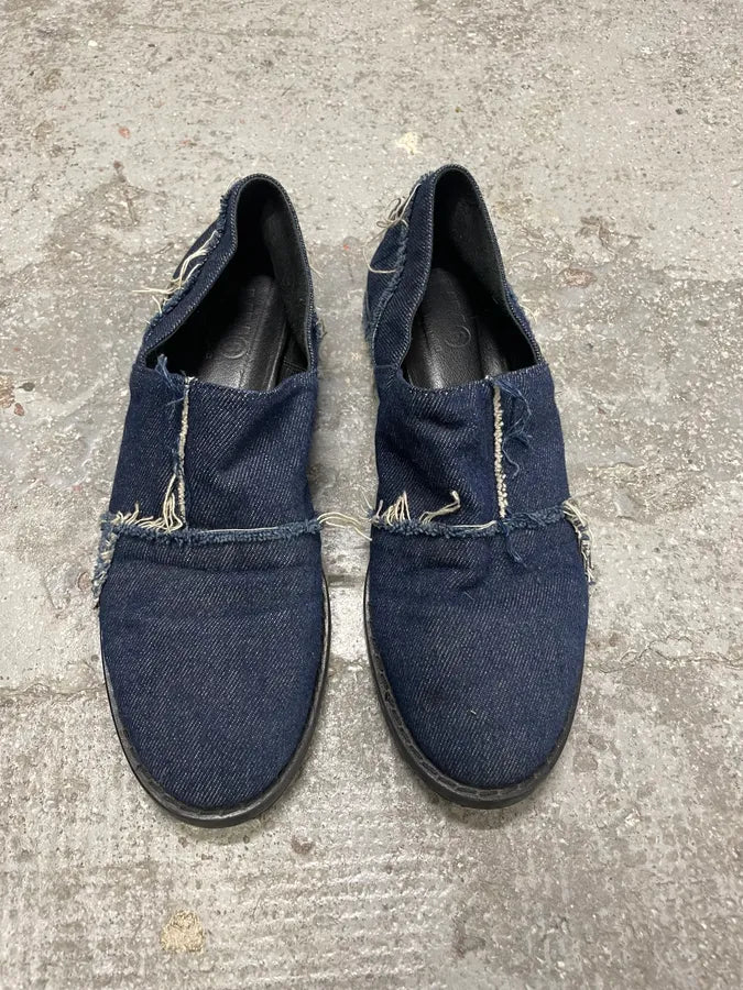 Maison Margiela MM6 Blue Denim Jeans Derbys Shoes PcScvcX 1
